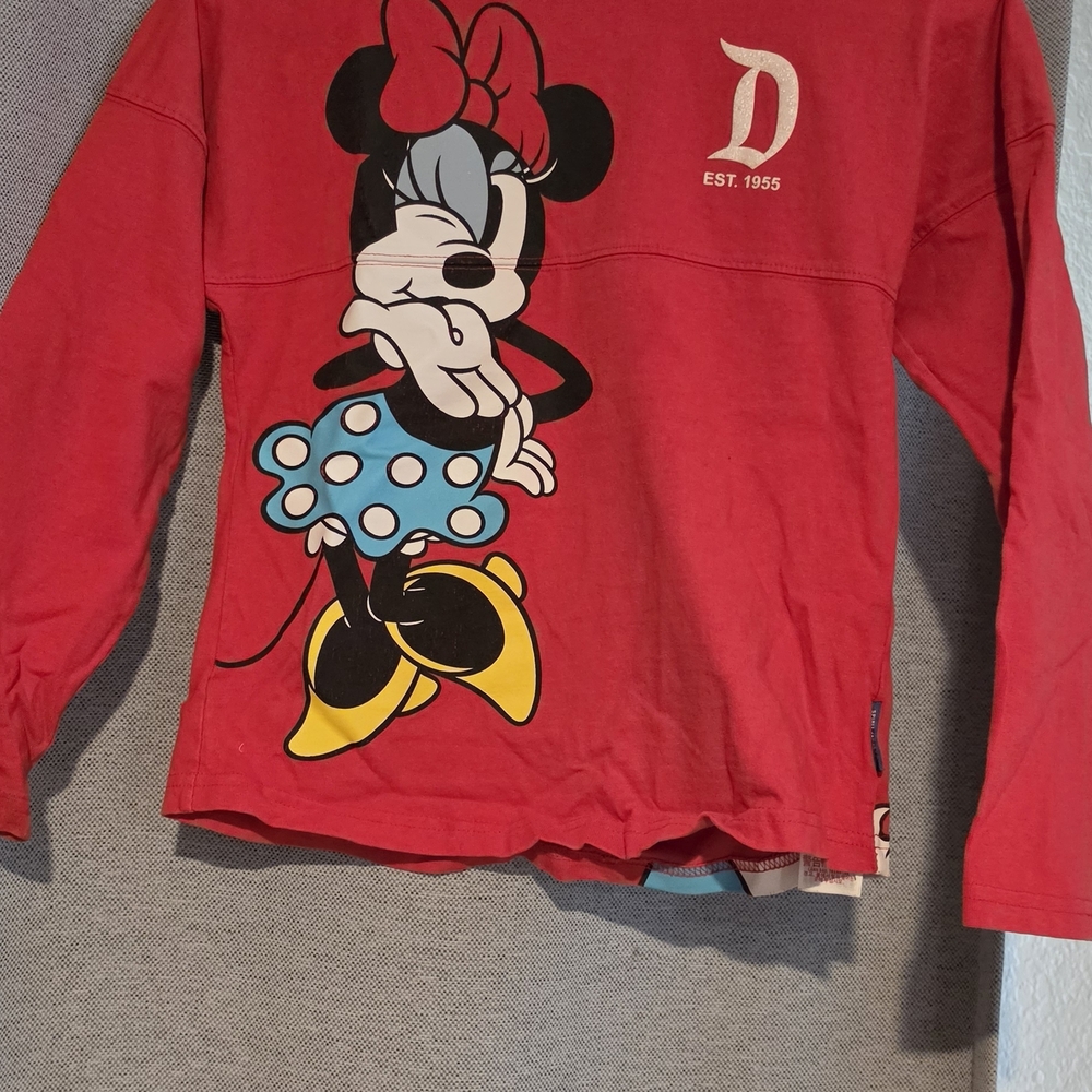 Red Minnie Mouse Long-Sleeve Kids Top